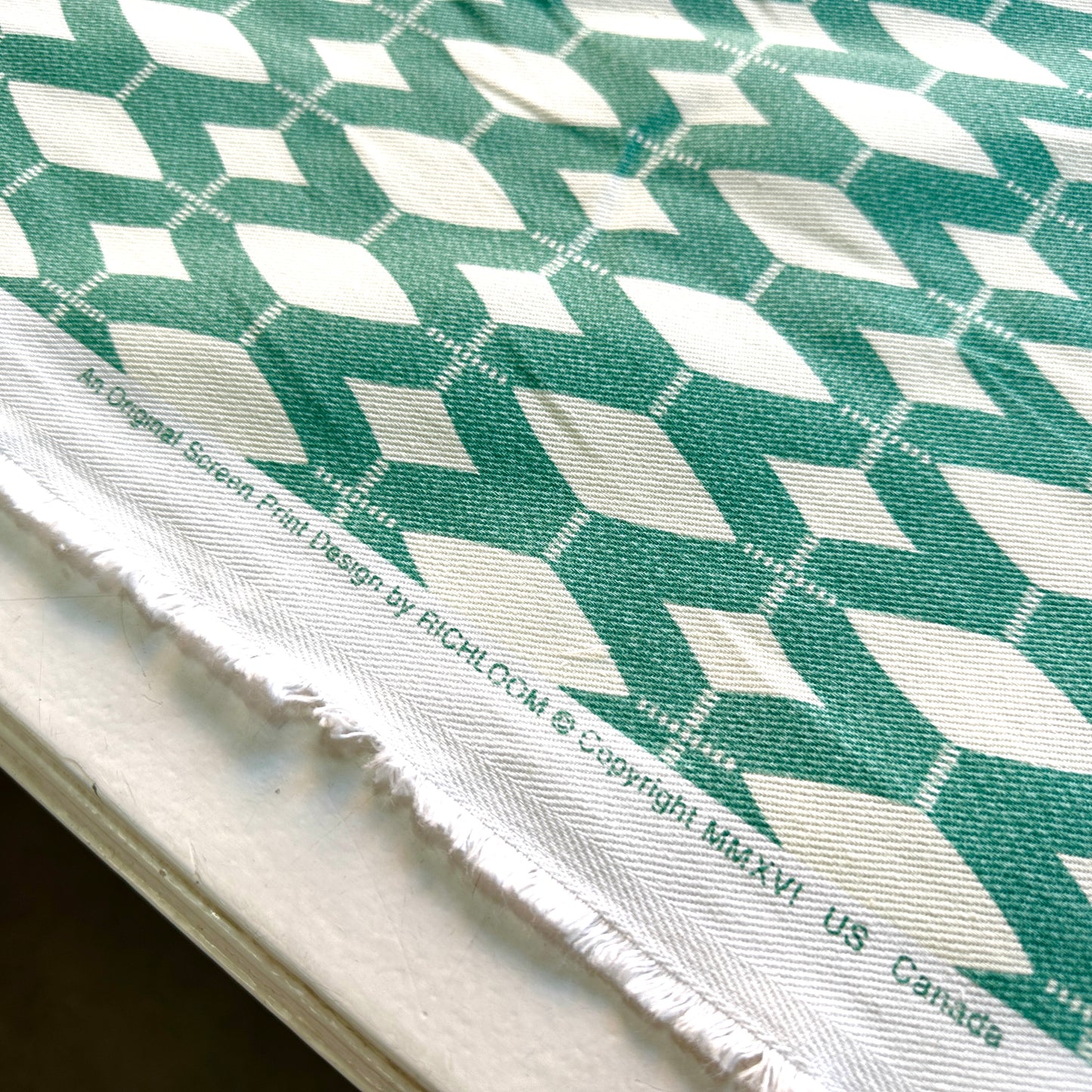 Richloom Teal Fence Fabric