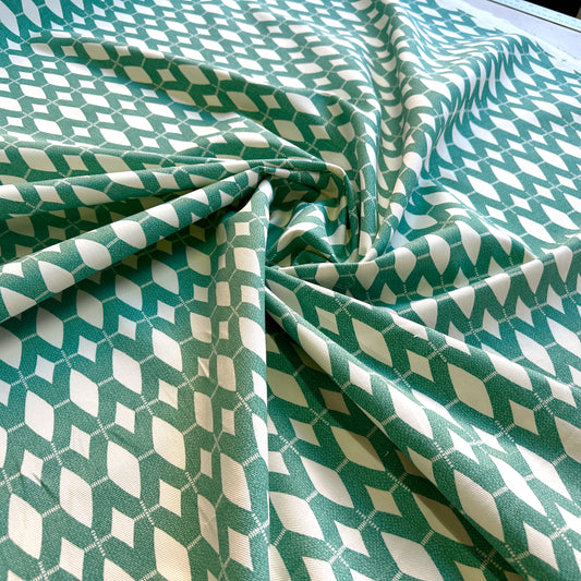 Richloom Teal Fence Fabric