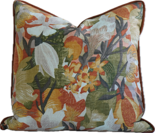 Orange Floral Scatter Cushion