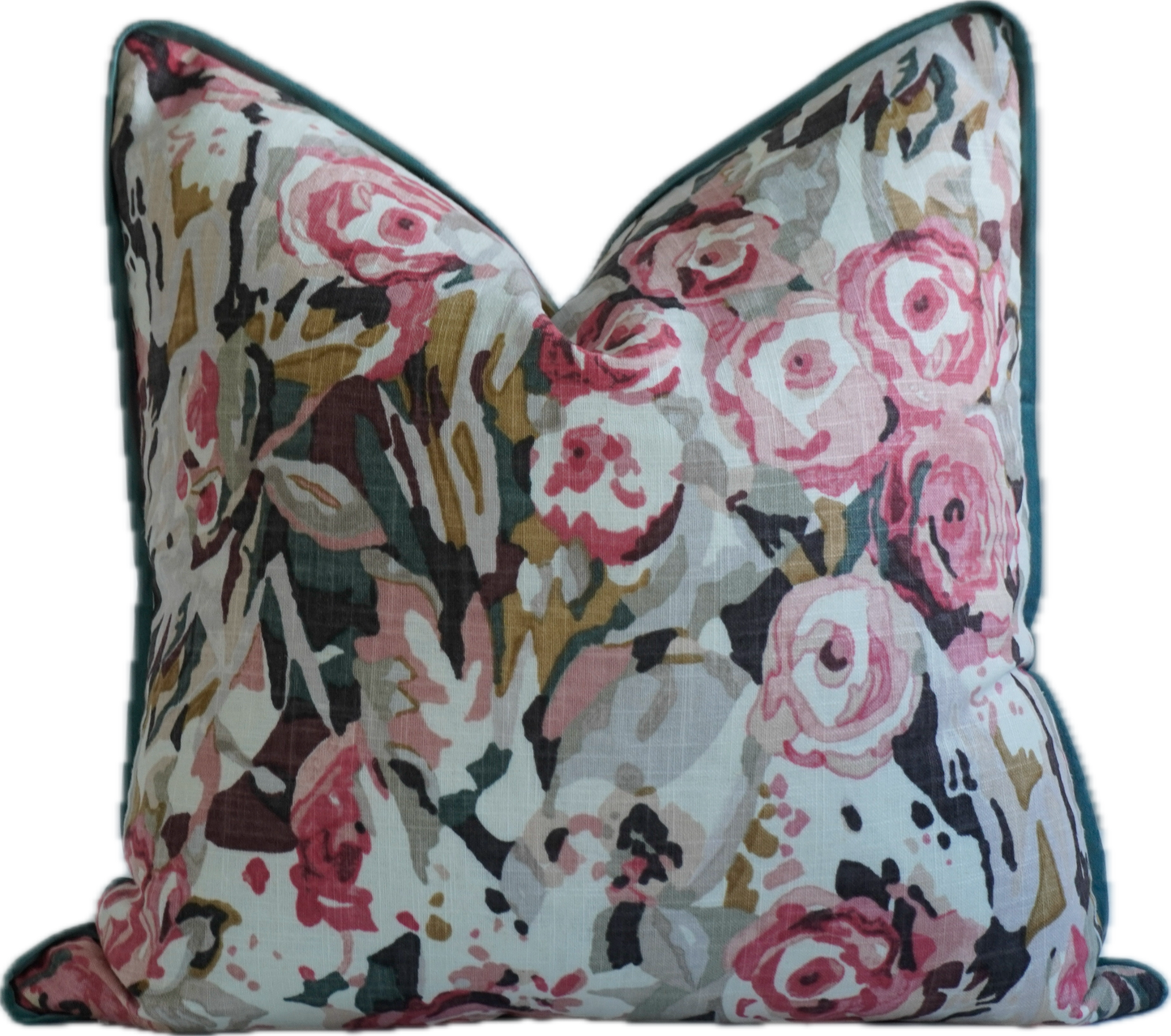 Floral with Duck Eye Velvet Scatter Cushion