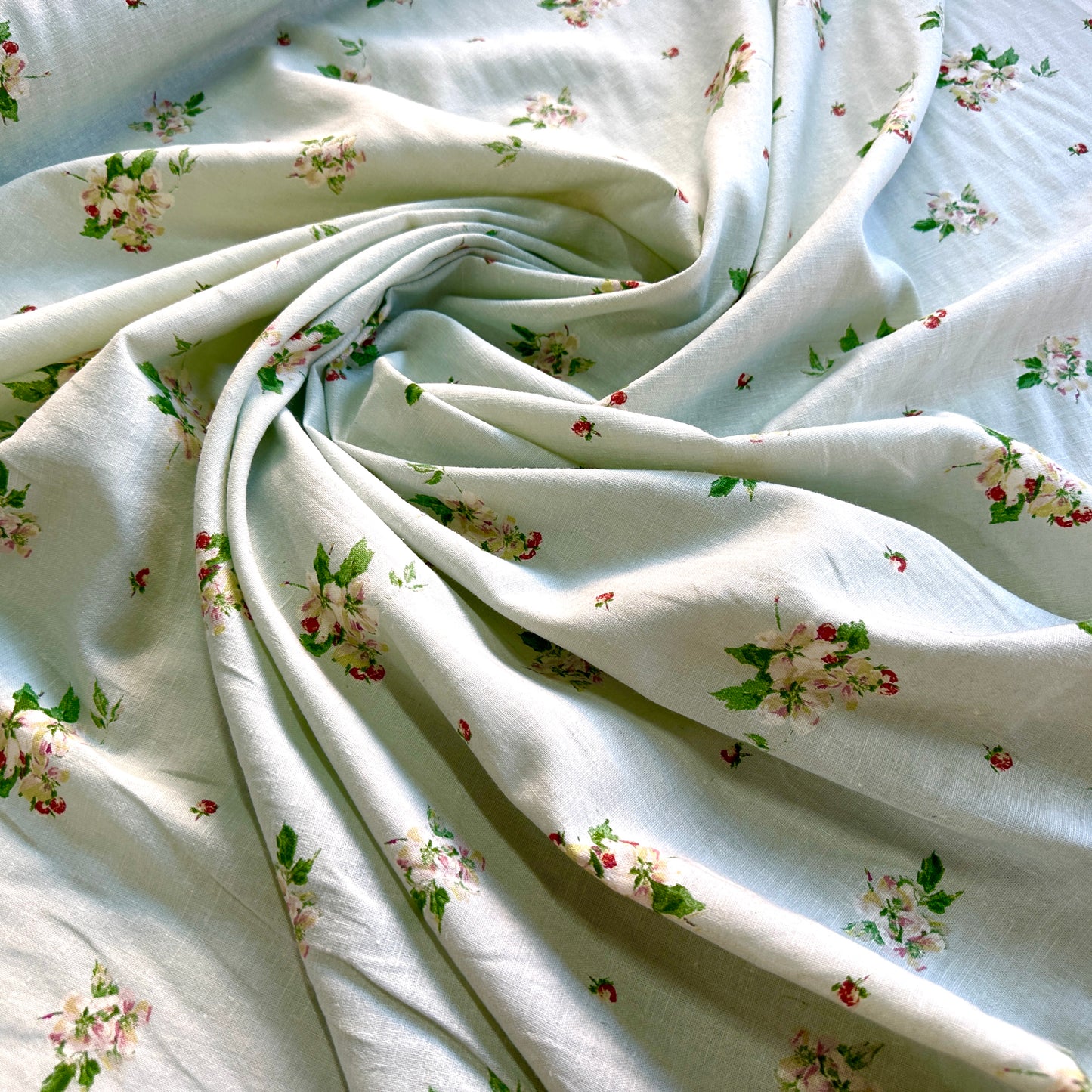 Floral 100% Linen Fabric