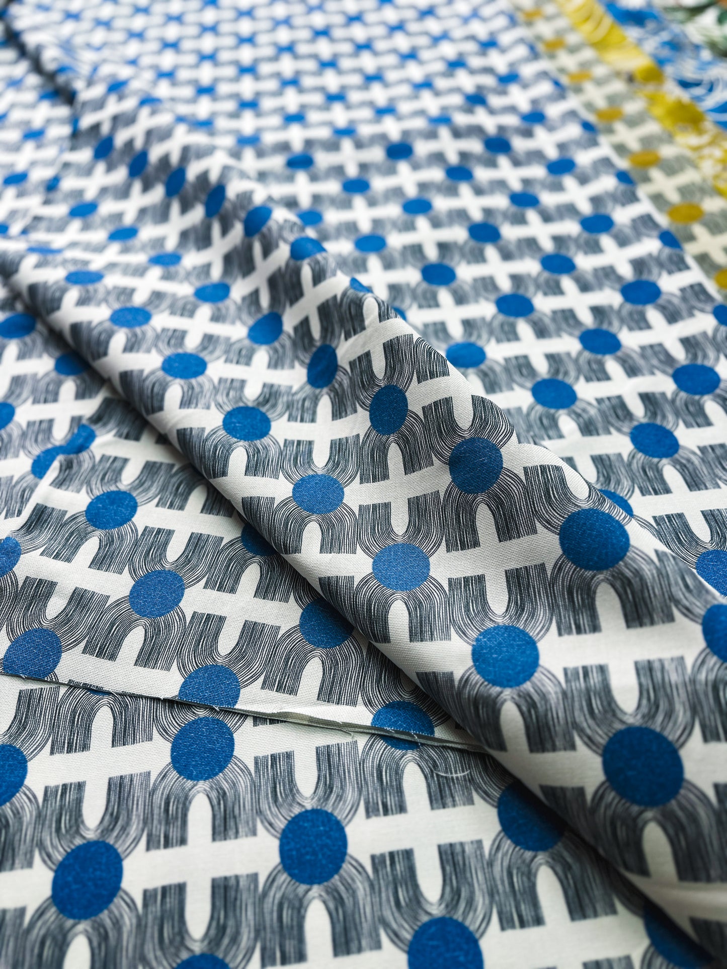 Linton Blue 280w Fabric