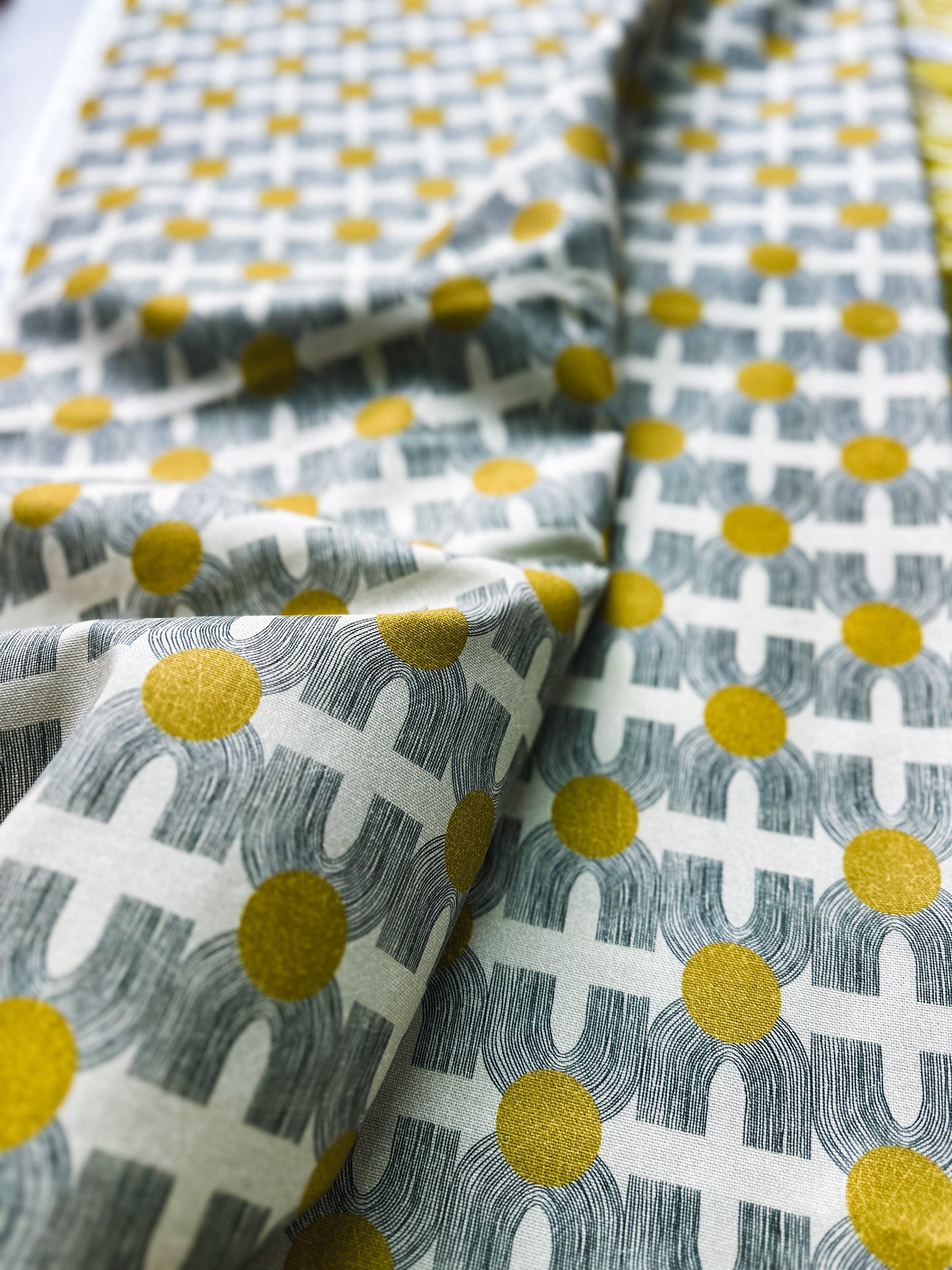 Linton Mustard 280W Fabric
