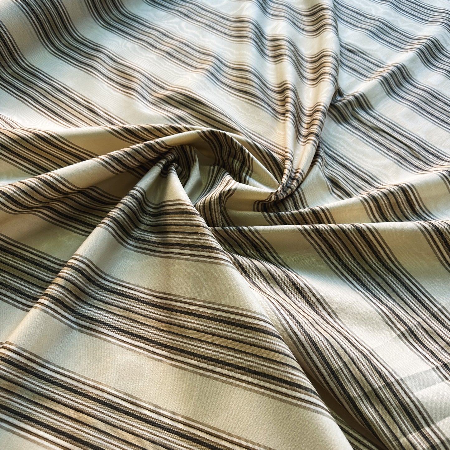 Gold & Cream Stripe Fabric