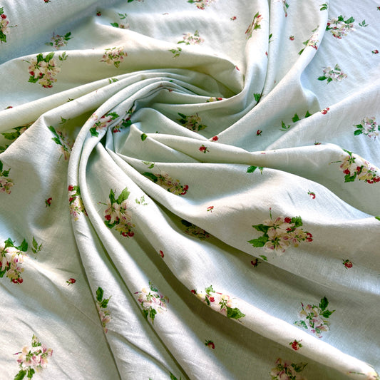 Floral 100% Linen Fabric