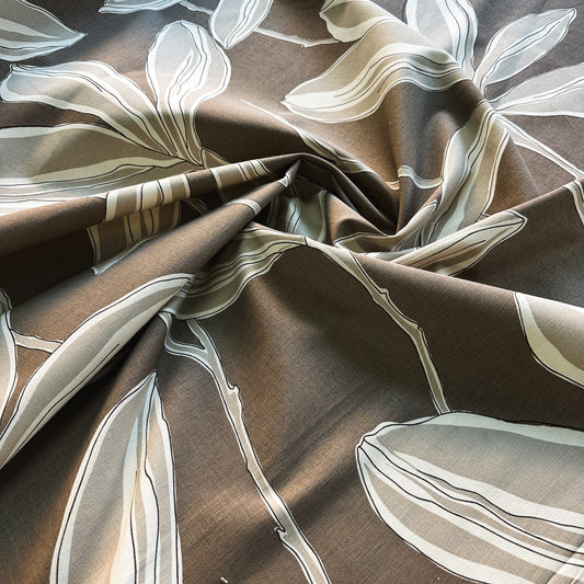 Brown Leaves Fabric